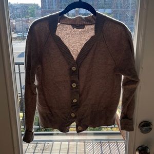 Everlane Taupe Recycled Cashmere Cardigan